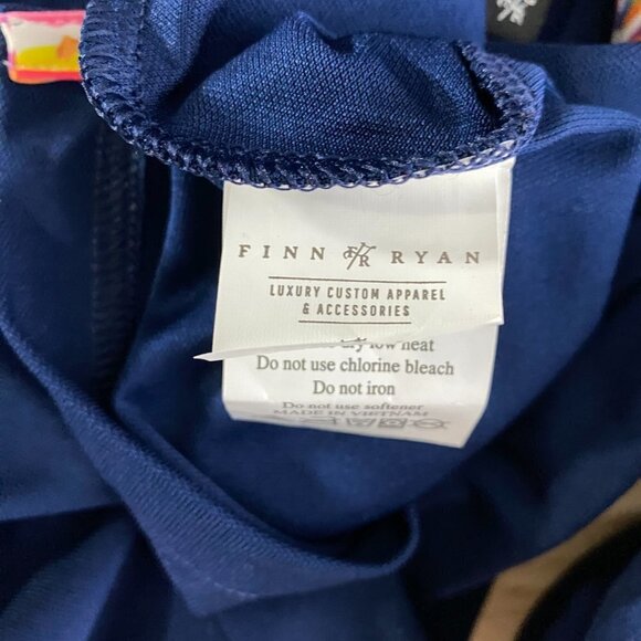 Finn Ryan Polo Shirt 3/4 Sleeve Blue Golf‎ Polyester Spandex Women's Medium - Picture 10 of 11
